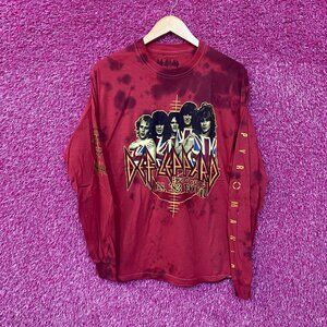Def Leppard Pyromania 83 US Tour Tie Dye Long Sleeve T-Shirt Medium